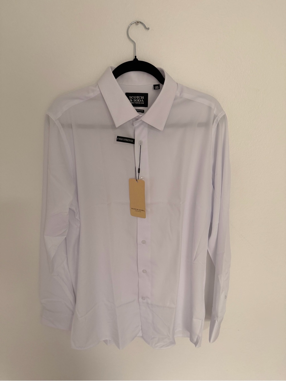Scotch & Soda White Modern Fit Dress Shirt